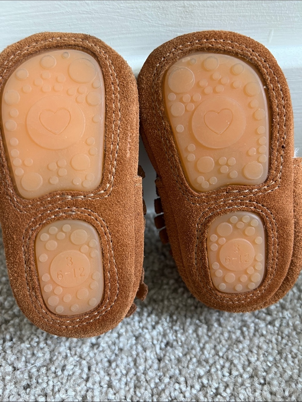 BearPaw Baby Bow Lined Moccasin Slippers in Brown and Cream - Picture 3 of 3